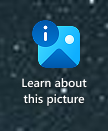 New Windows Spotlight icon on the desktop. New Windows Spotlight icon on the desktop.