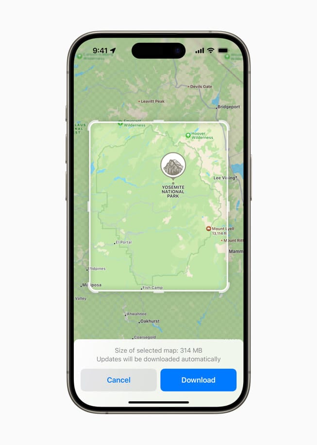 Offline Maps is shown on iPhone 15 Pro.